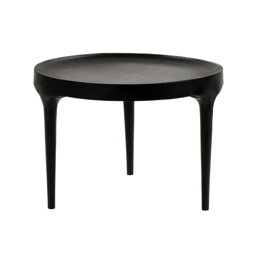 Pomax Coffee table - aluminium - DIA 49 x H 35 cm - black
