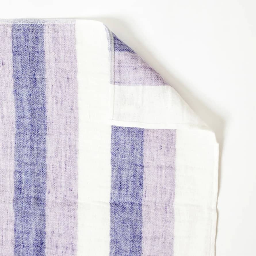 Kontex Linen50 Striped Kitchen Towel  Lilac