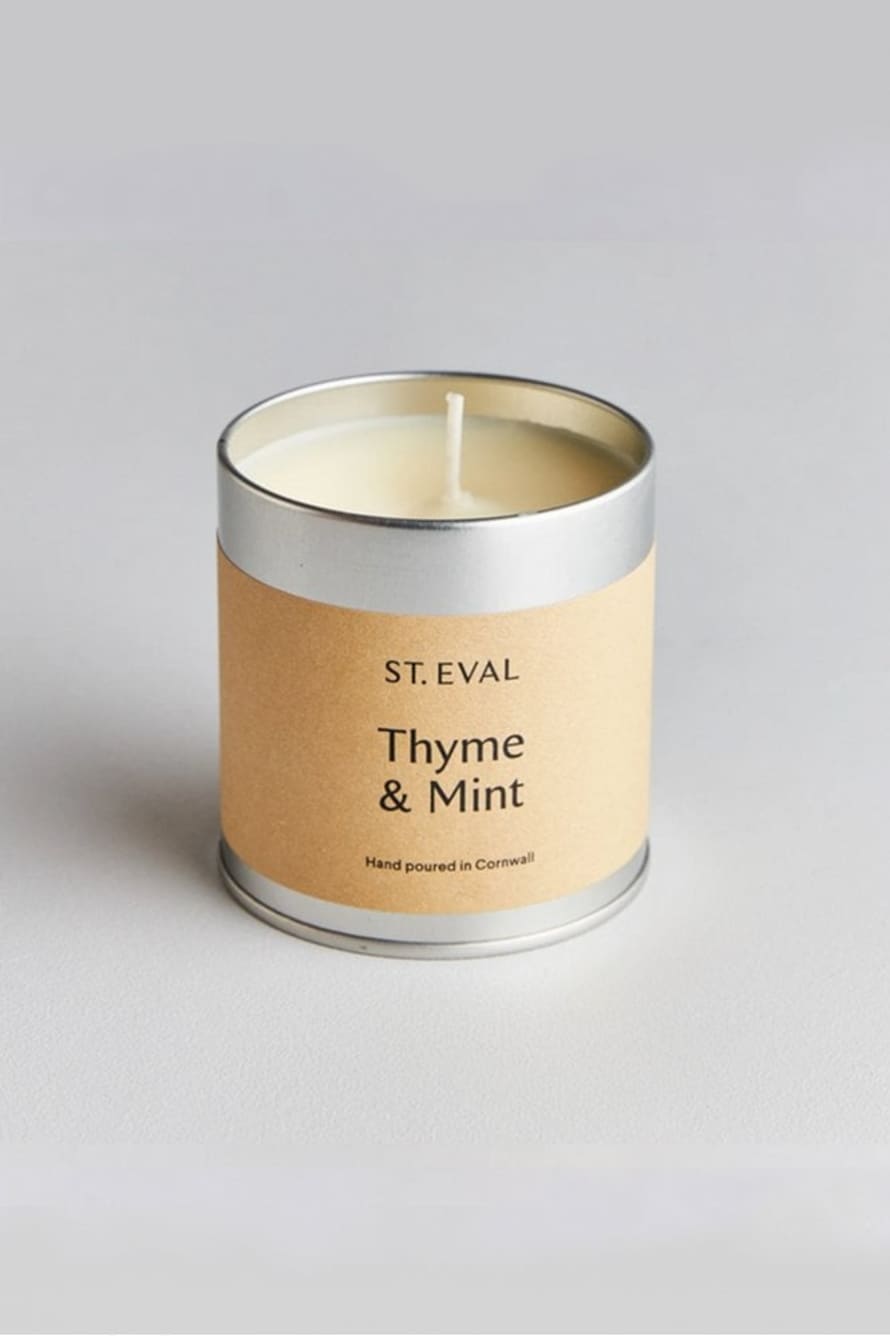 St Eval Candle Company Thyme Mint Tin Candle