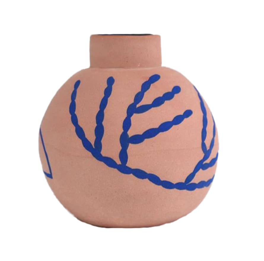 Sophie Alda Small Pale Pink and Blue Handmade Vase