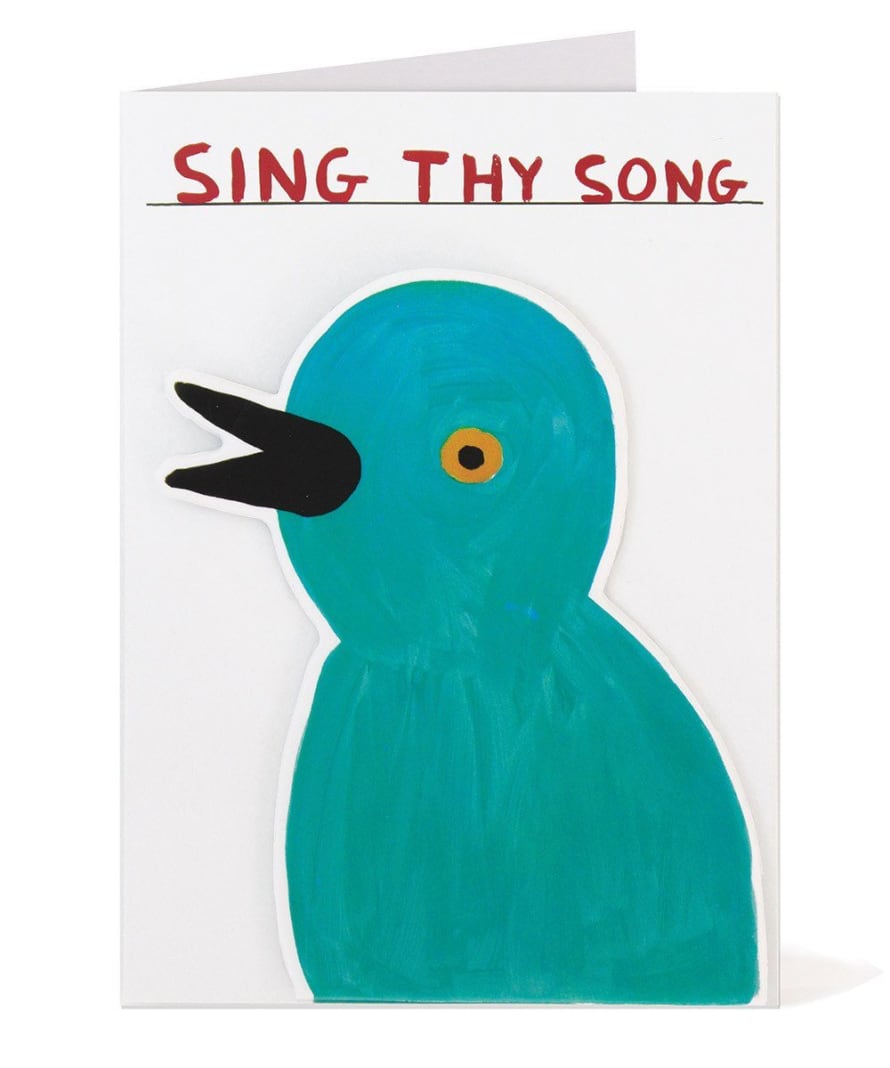 David Shrigley Sing Thy Song Greeting Card