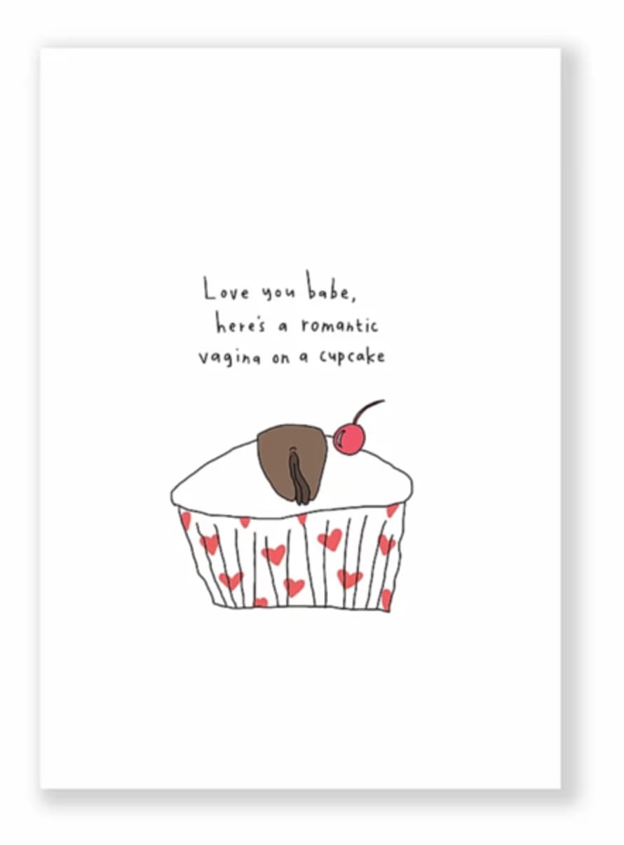 Eat Mielies Romantic Cupcake Bruin Kaart
