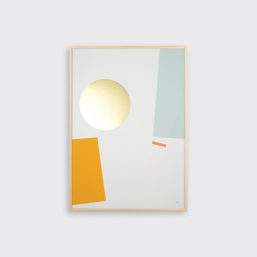 Tom Pigeon  New Balance 1 Geometric and Brass Foiled A2 Print