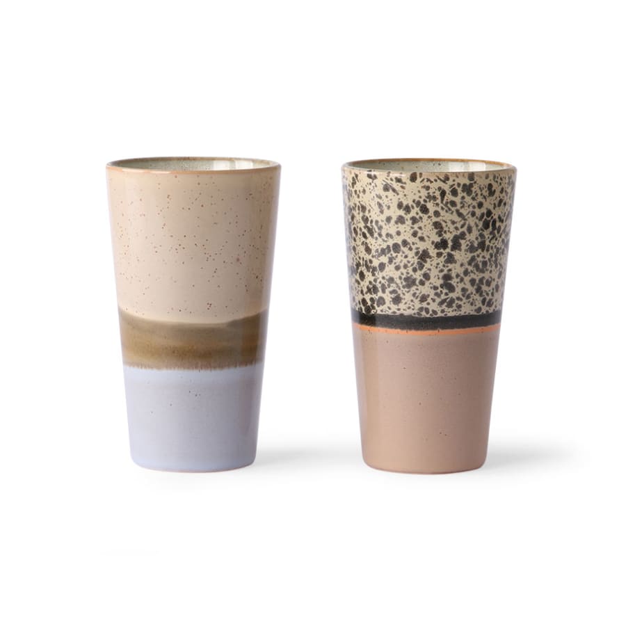 HK Living 70s Ceramics: Latte Mugs (Set of 2)