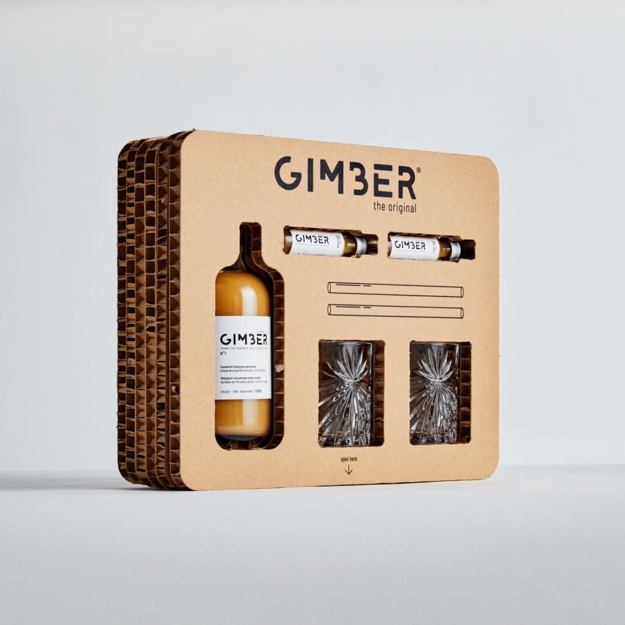 Gimber Giftbox With Two Crystal Cocktail Glasses