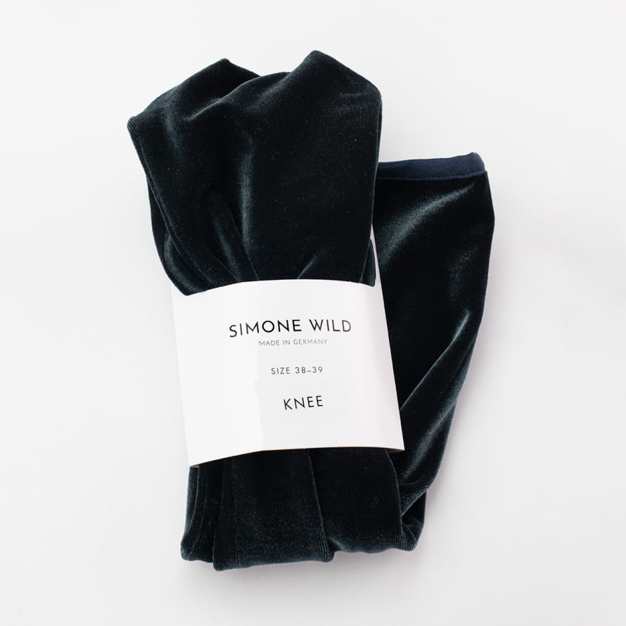 Simone Wild Velvet Knee Sock Anthracite 