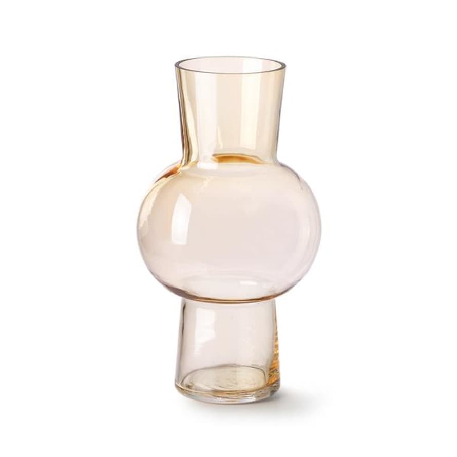 HKliving Glass Flower Vase Peach Medium