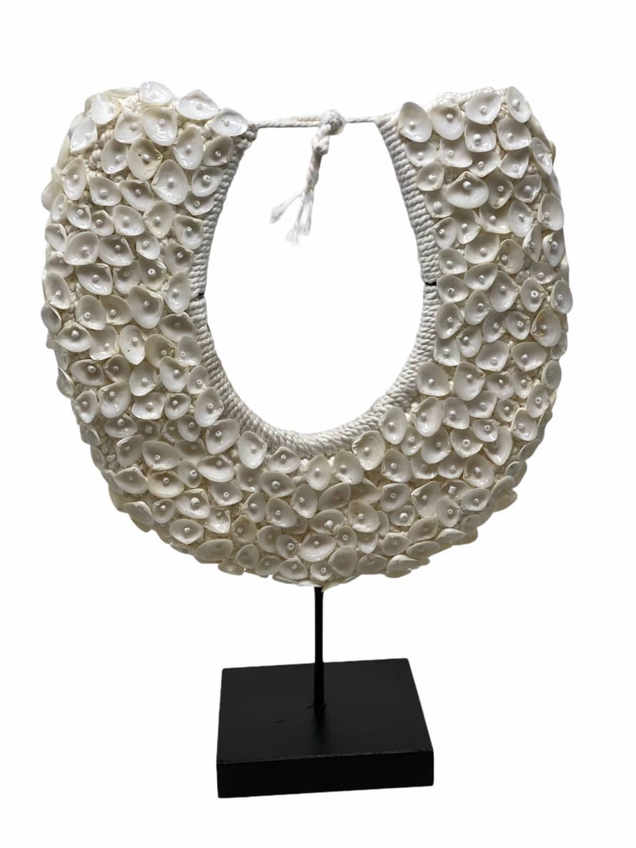 Botanical Boys Handmade White Shell Necklace