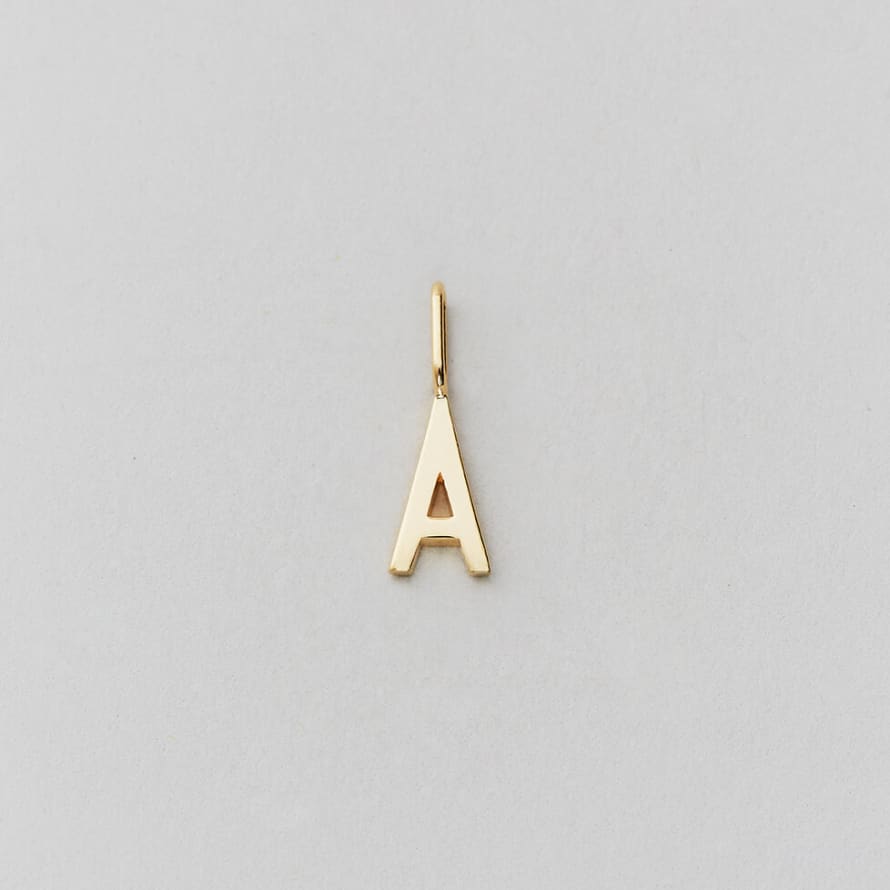 Design Letters 10mm Gold Archetype Shiny Initial Charm