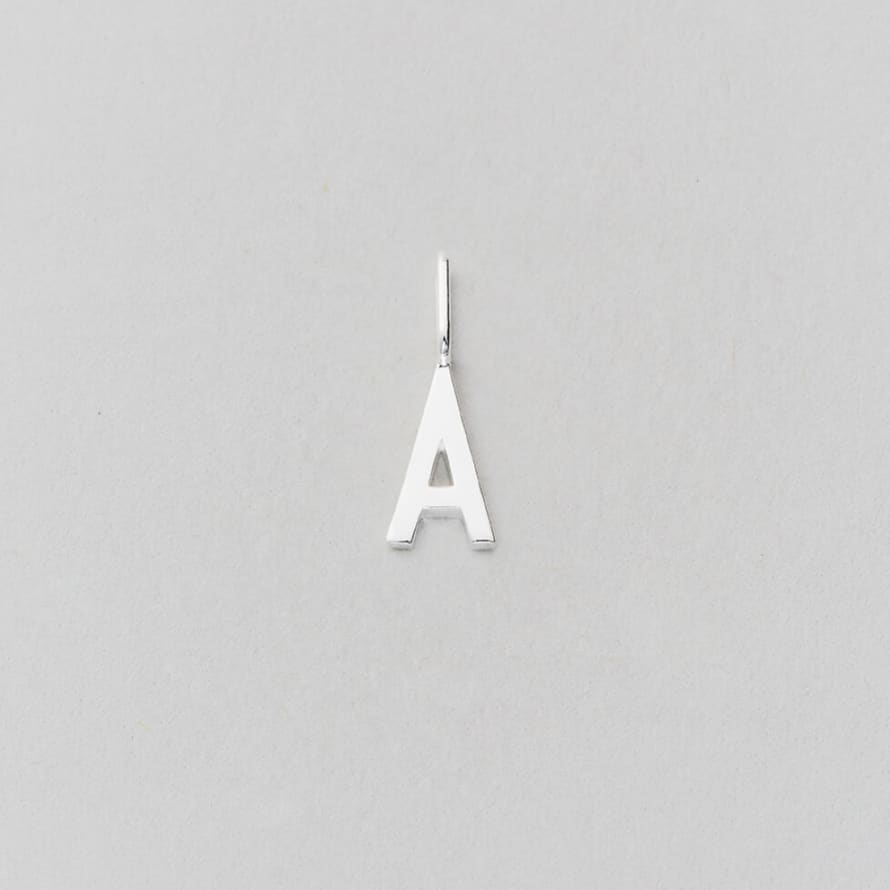 Design Letters 10mm Silver Archetype Shiny Initial Charm