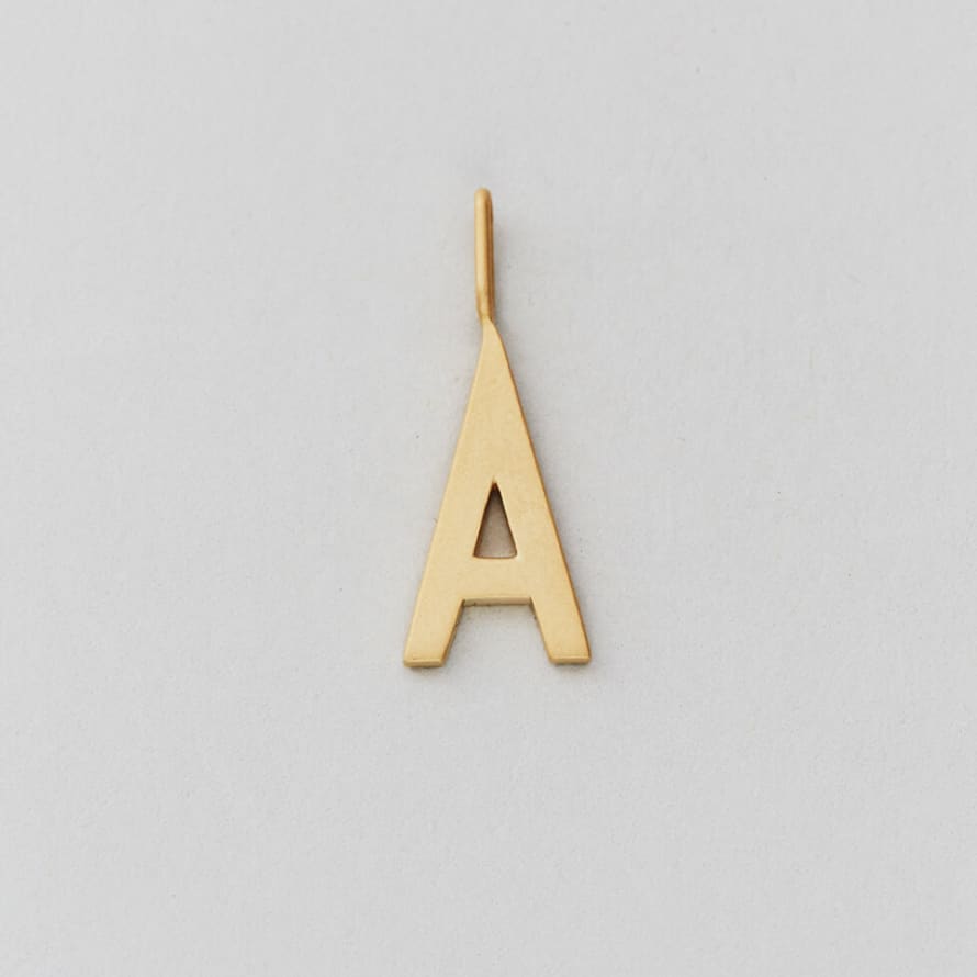 Design Letters 16mm Matt Gold Archetype Initial Charm