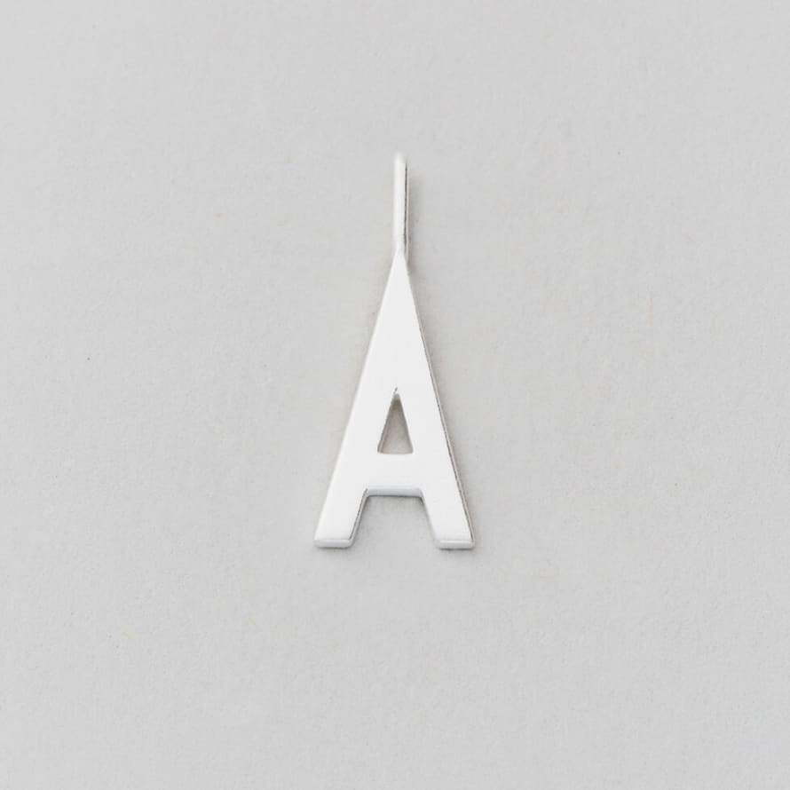 Design Letters 16mm Matt Silver Archetype Initial Charm