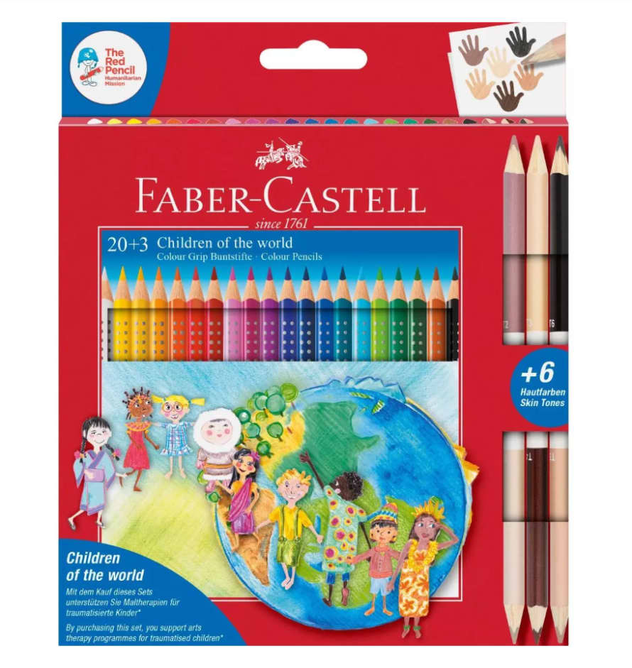 Faber Castell  Colour Grip Children Of The World Pencils 20 + 3