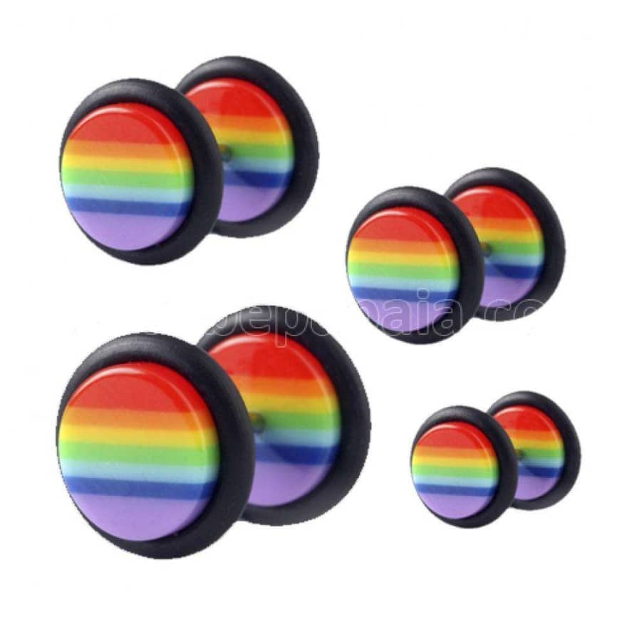 Urbiana Rainbow Coloured Fake Plug