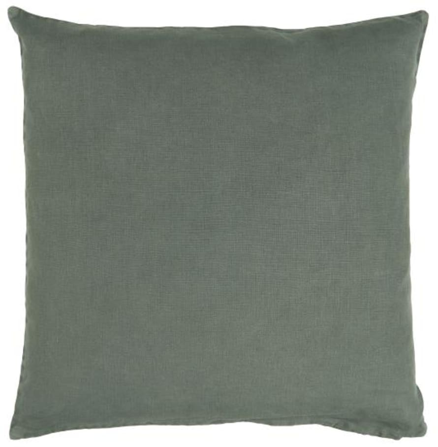 Ib Laursen Linen Cushion 50x50cm in Dark Green