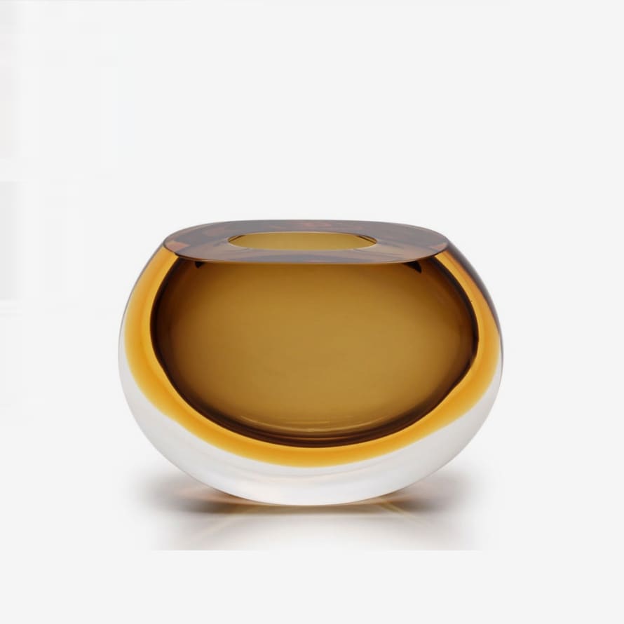 Cá d’Oro Minimalistic Glass Mini Vase 92 Fume-Ambar