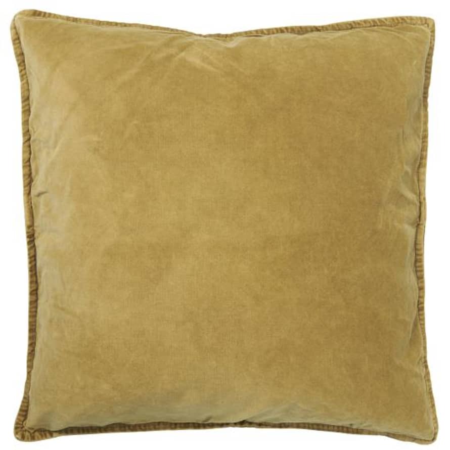 Ib Laursen Velvet Cushion 50x50cm in Ochre