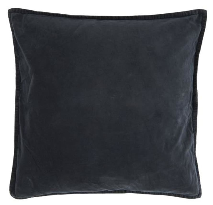 Ib Laursen Velvet Cushion 50x50cm in Dark Blue