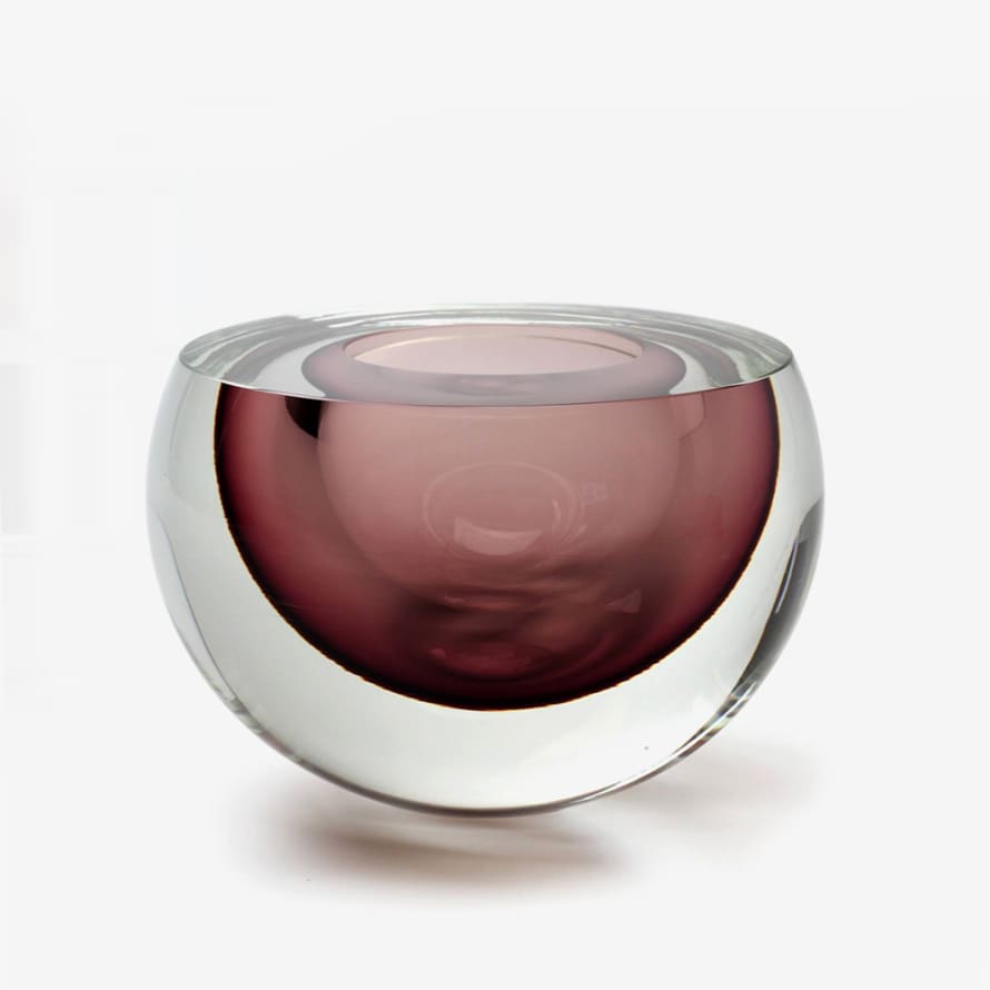 Cá d’Oro Minimalistic Glass Bowl Drop Flat Purple