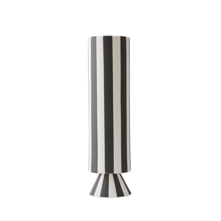 OYOY Toppu Vase High - White / Black