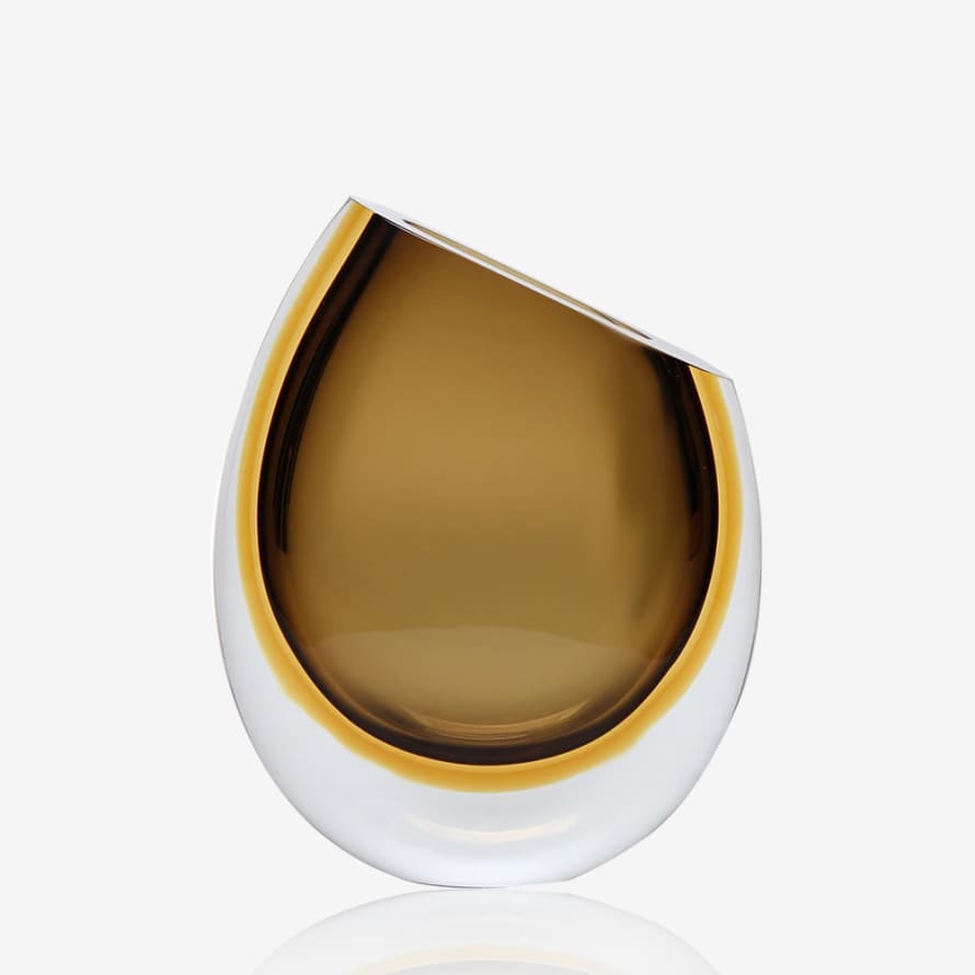 Cá d’Oro Minimalistic Glass Vase 96 Fume-Ambar