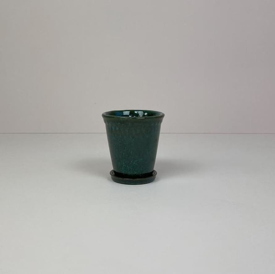 B Green Small Pot Saucer Green