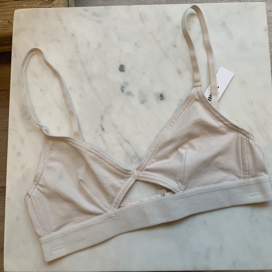The Nude Label Pearl Cut Out Bra with Thin Strap