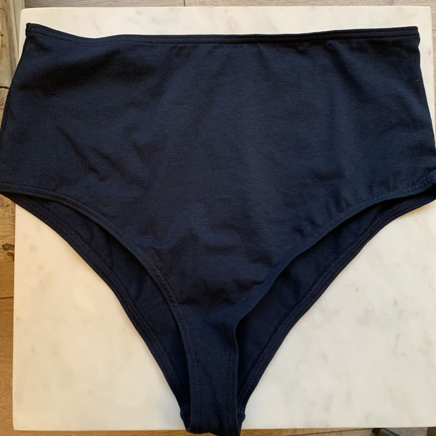 The Nude Label High Waisted Brief-Navy