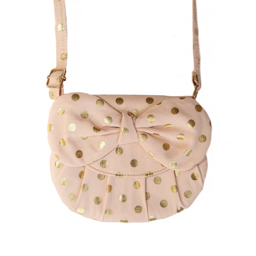 Rockahula Kids Peach and Gold Bronte Bow Bag