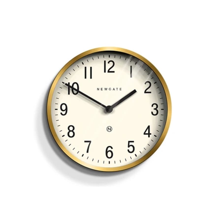 Newgate Master Edwards Wall Clock in Brass