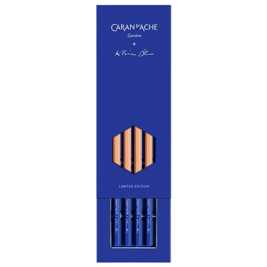 Caran d'Ache Set of 4 Blue Graphite Pencils Limited Edition