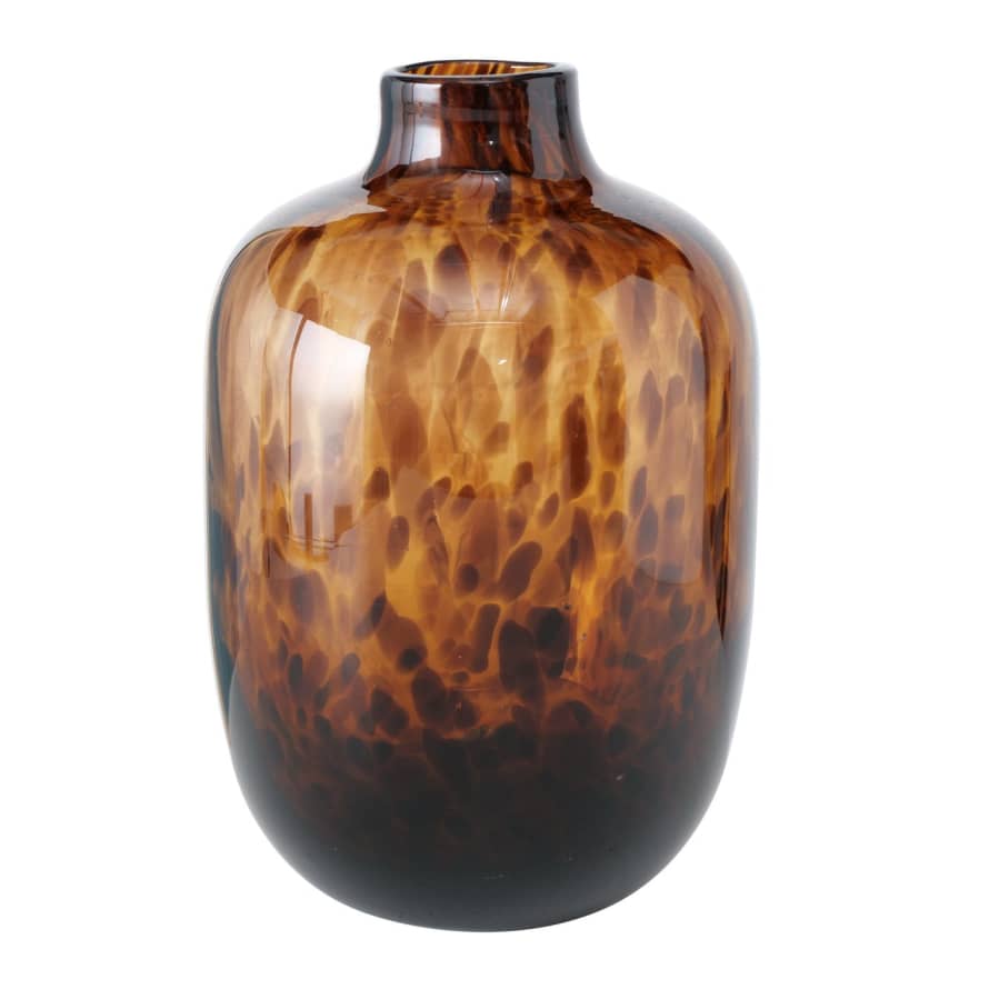 &Quirky Glass Leopard Print Vase