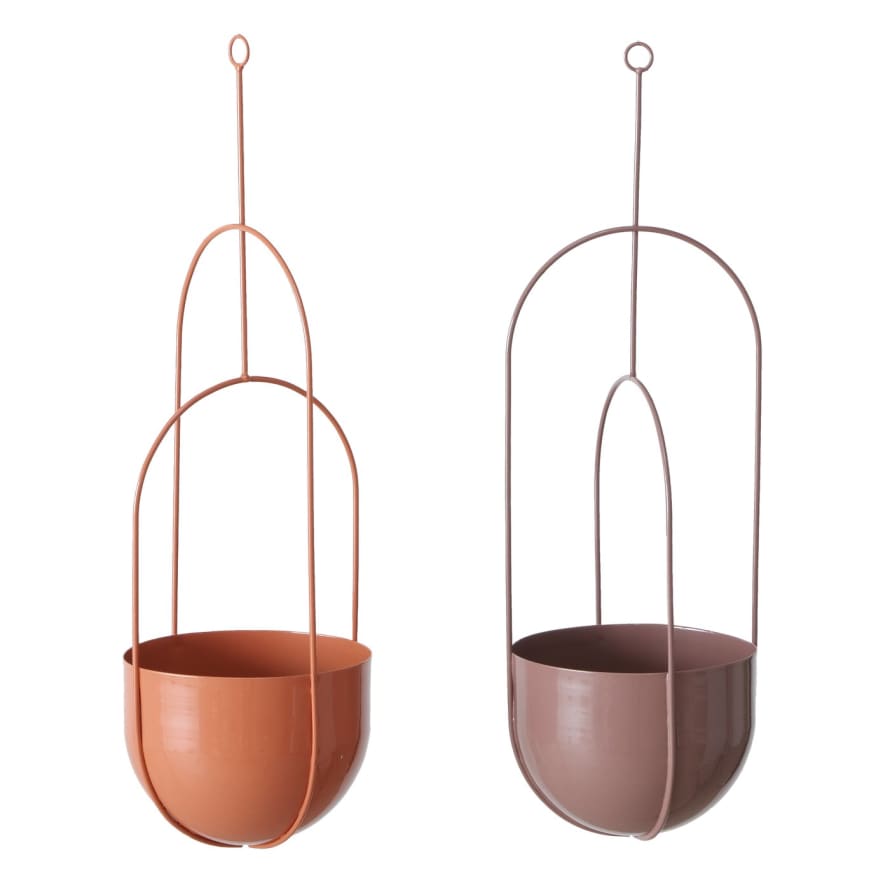&Quirky Hanging Masolo Plant Pot Taupe or Terracotta