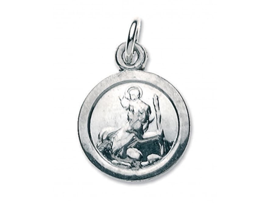 T&SHOP Mini Sterling Silver St Christopher On Rope Chain