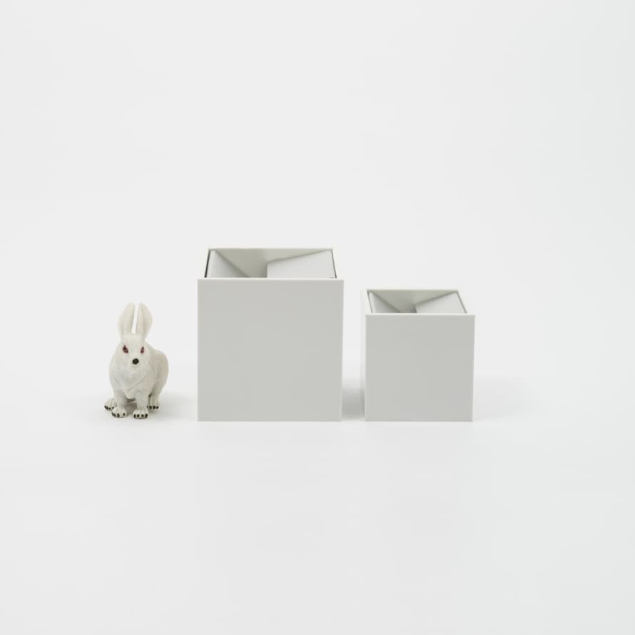 Danese Milano White Small Ashtray Cube