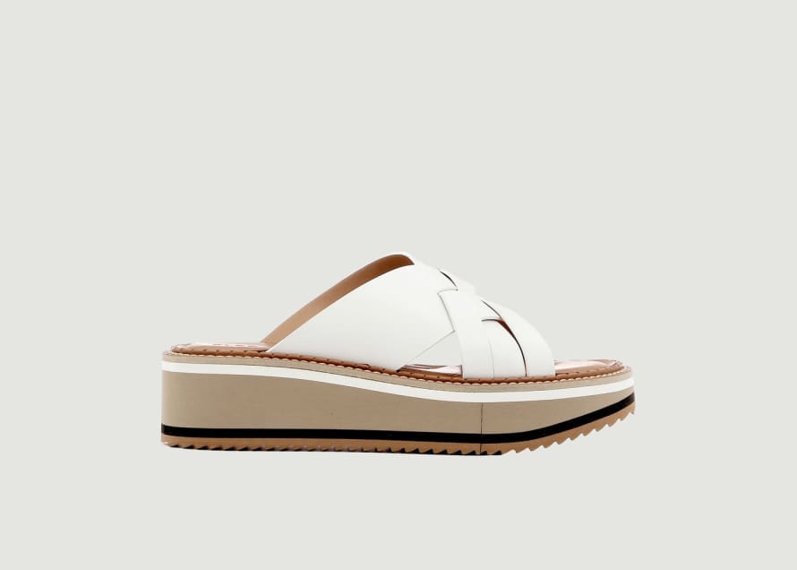 Clergerie Natural White Mules Falone