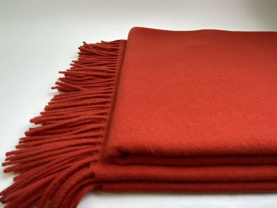 D&T Design Blanket Lambswool Molly Red Fire FB 06
