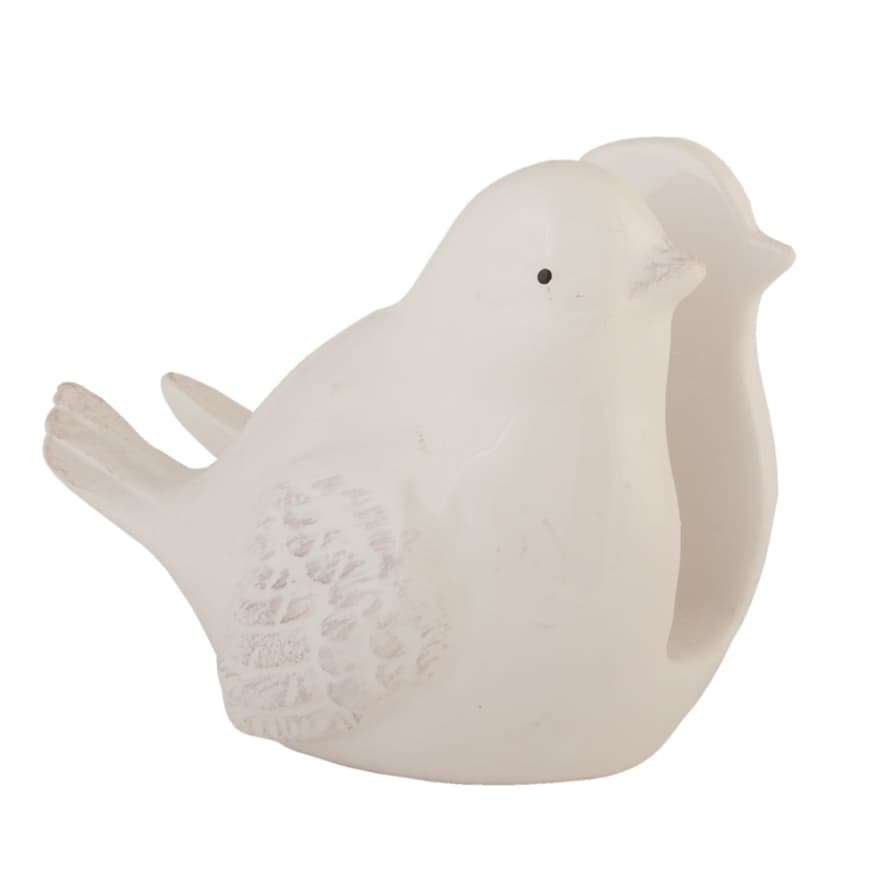 clayre & Eef White Ceramic Napkin Holder
