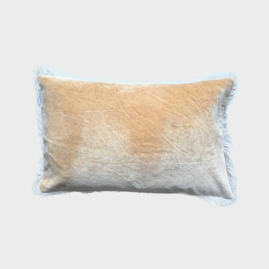 Maitri Stonewashed Velvet Cushion Mustard 60 X 40