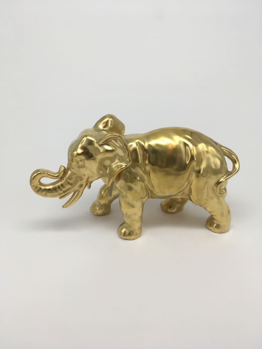 Porzellanmanufaktur Reichenbach Polished Golden Elephant by Gerd Sommerlade