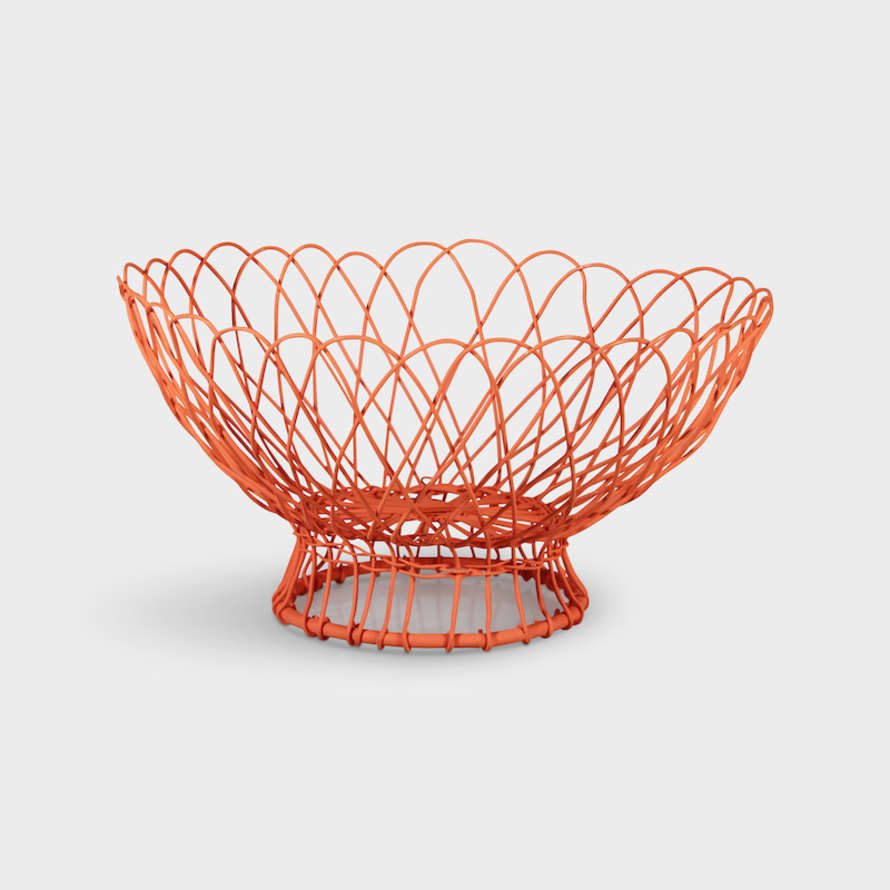 &klevering Orange Twist Wire Basket