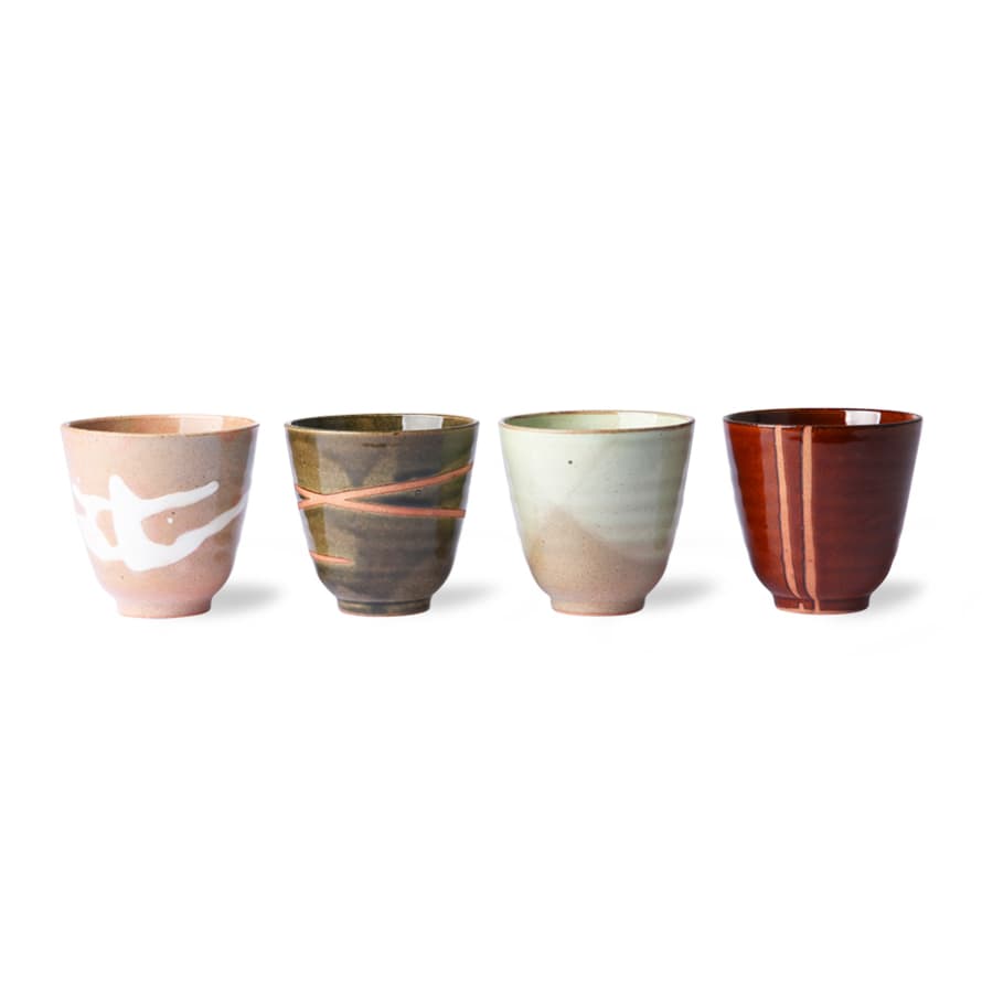 HK Living Kyoto Ceramics: Japanese Yunomi Mugs Set/4