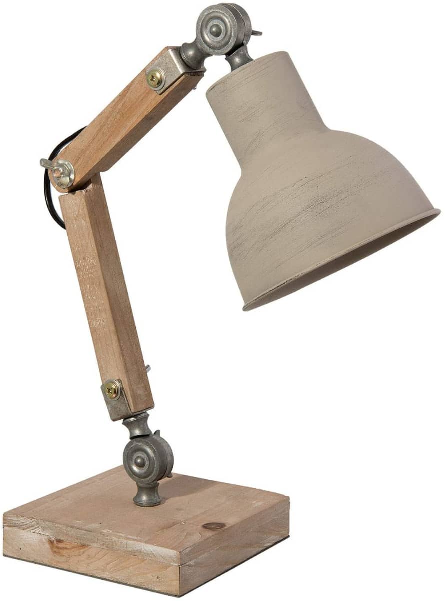 clayre & Eef Metal and Wood Desl Lamp