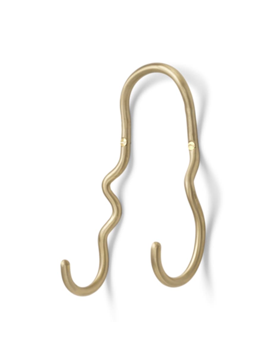 Ferm Living | Curvature Double Hook | Brass
