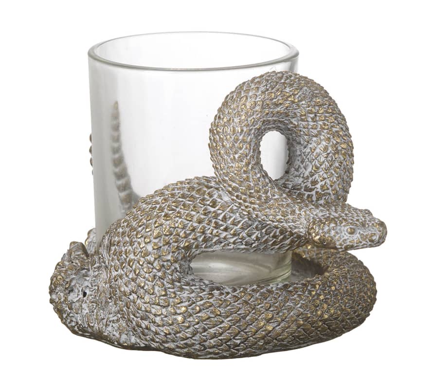 &Quirky Slithering Snake Candle Holder