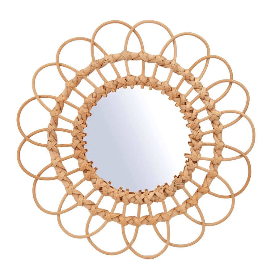 Posh Totty Designs Sunburst Rattan Mirror