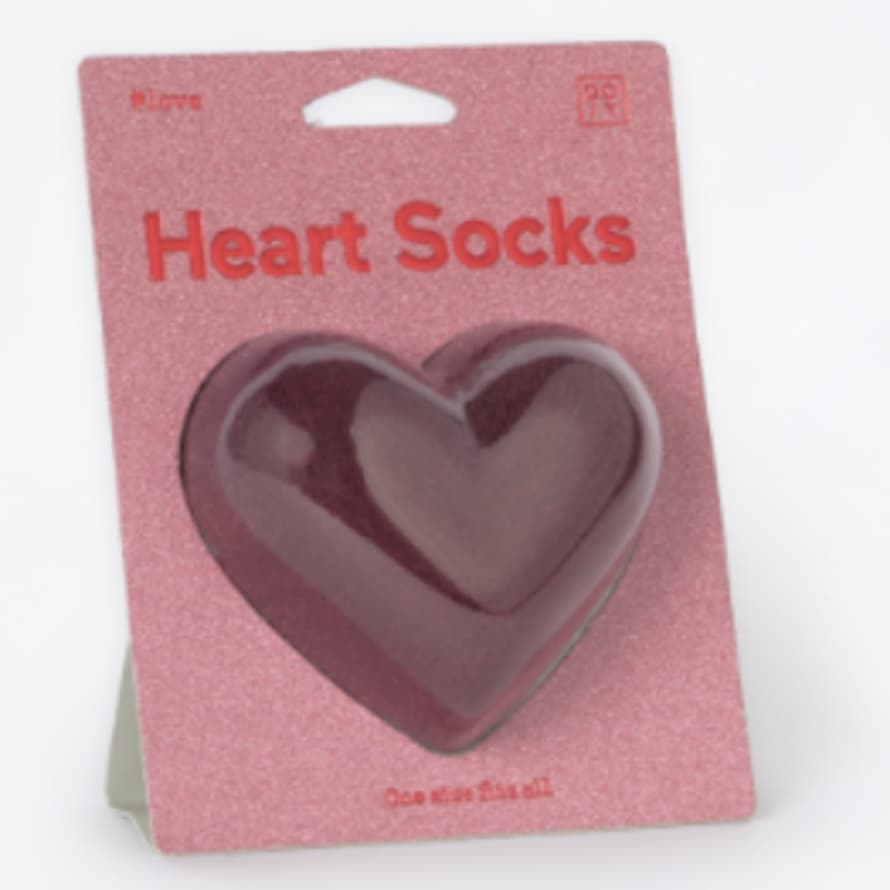 DOIY Design Heart Socks Red
