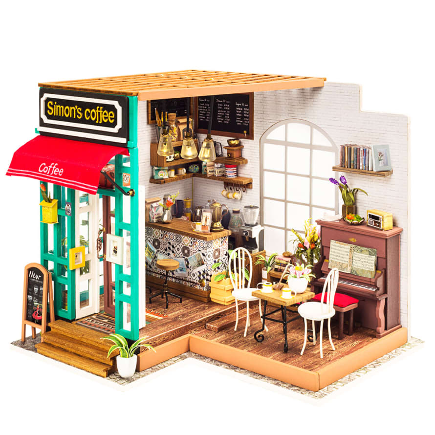 Robotime Simon's Coffee DIY Miniature House Kit