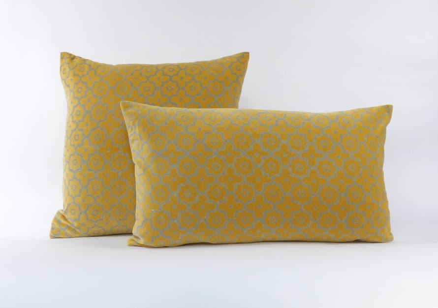 Indigo & Wills Morocco Ochre Velvet Cushions