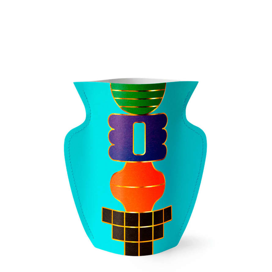 Octaevo Mini Paper Vase Templo Blue